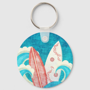 Cool Grunge Surfboards Keychain