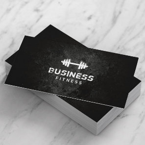Cool Grunge Texture Professional Fitness Business Card