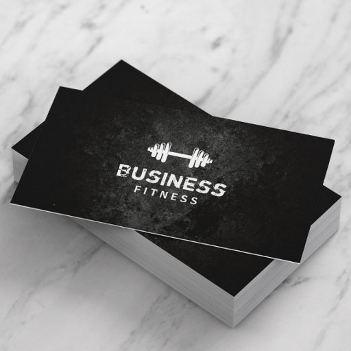 Customizable Cool Grunge Texture Professional Fitness Business Card