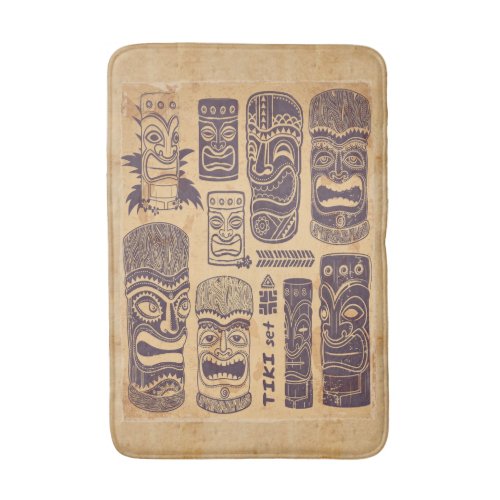 Cool Grunge Vintage Tiki Set Bath Mat