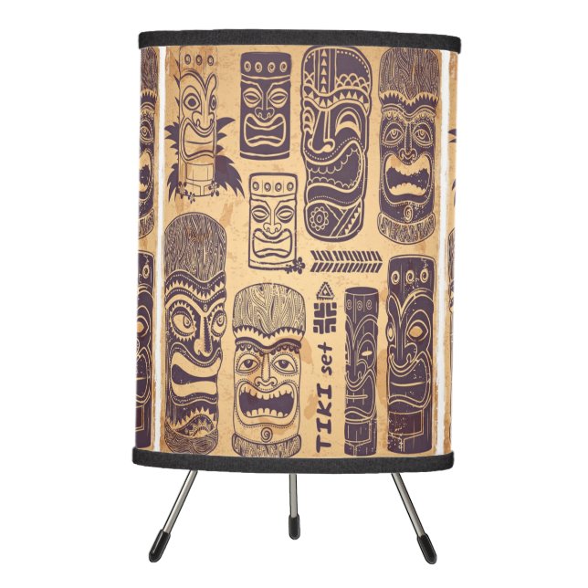 Cool Grunge Vintage Tiki Set Table Lamp (Front)
