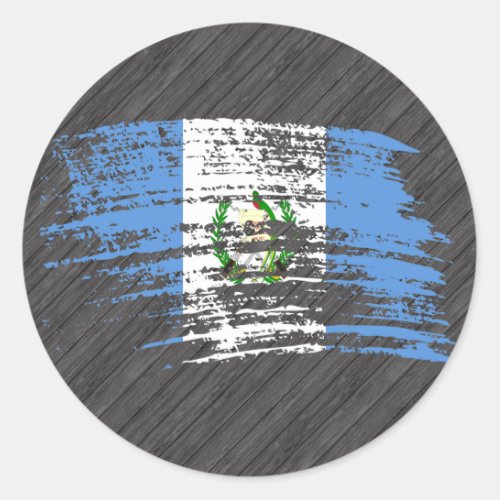 Cool Guatemalan flag design Classic Round Sticker