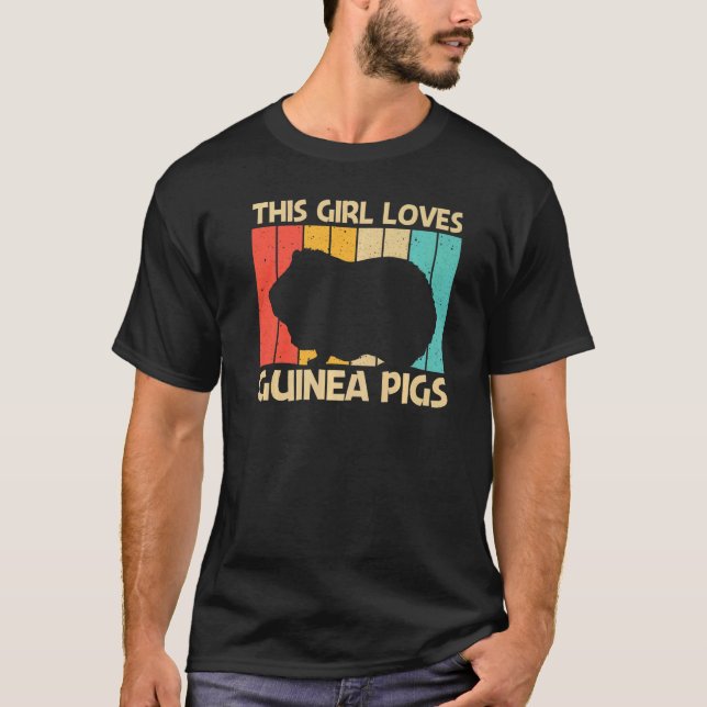 Cool Guinea Pig For Girls Kids Cavy Pet Rodent     T-Shirt (Front)