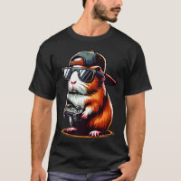 Cool Guinea Pig Playing Video Games. Funny Gamer G