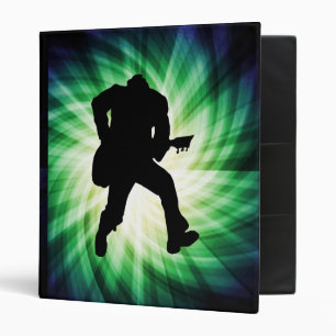Cool Guitar Player 3 Ring Binder