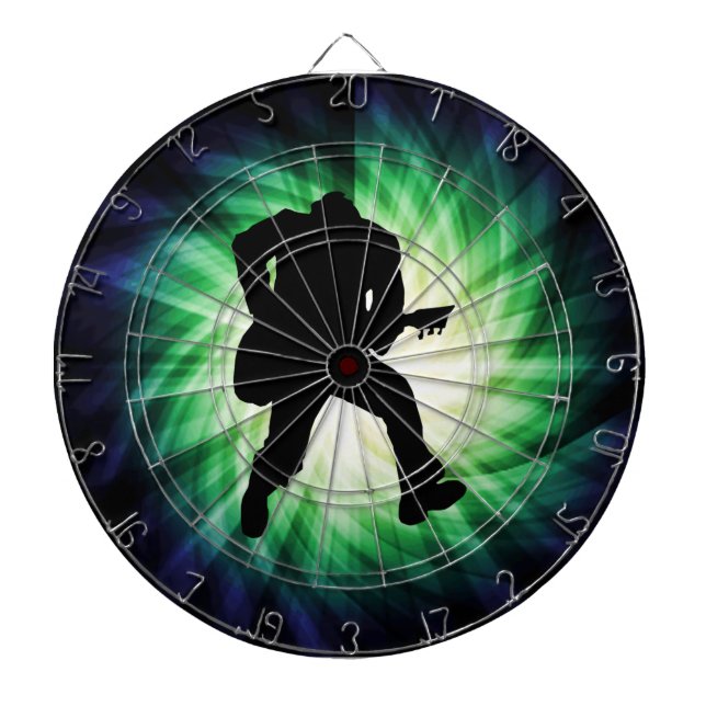 Cool Guitar Player Dart Board (Front)