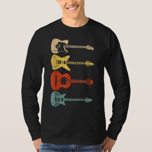 Cool Guitar Players Men Women Vintage Acoustic Gui T_Shirt