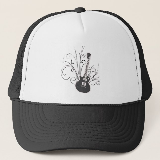 Cool guitar trucker hat (Front)