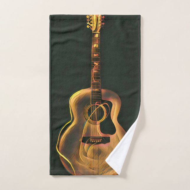 Cool guitarist gift hand towel  (Hand Towel)