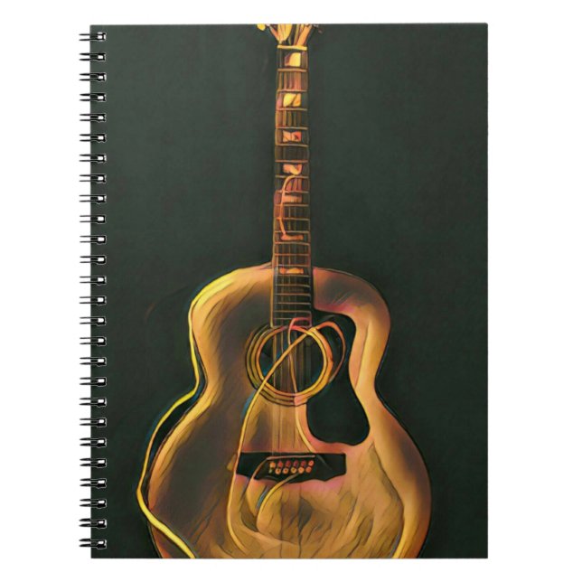 Cool guitarist gift notebook (Front)