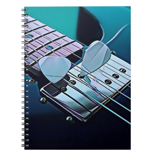 Cool guitarist gift notebook (Front)