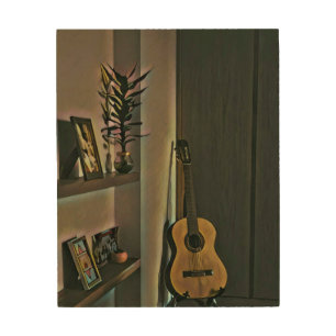 Cool guitarist gift wood wall art