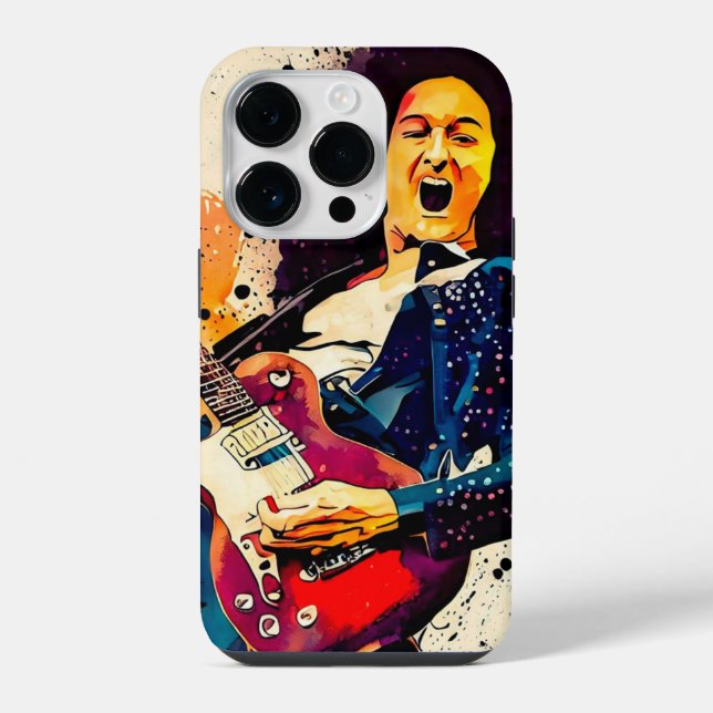 cool guitarist iphone case (Back)