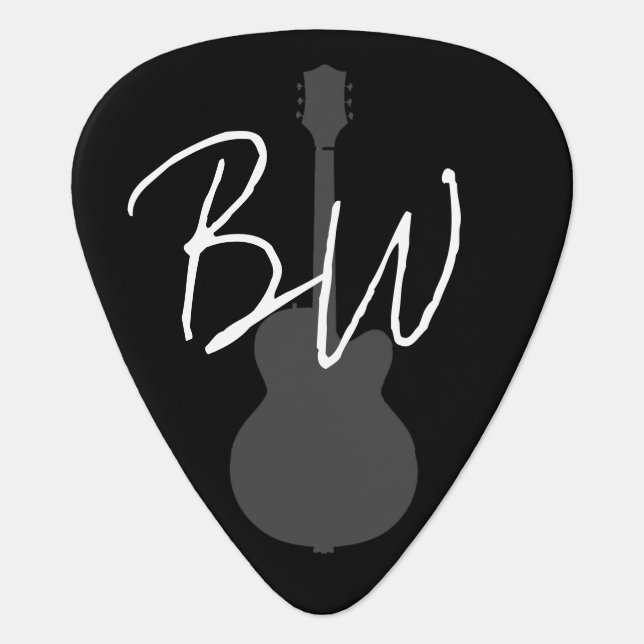 cool guitarist personalized guitar pick (Front)