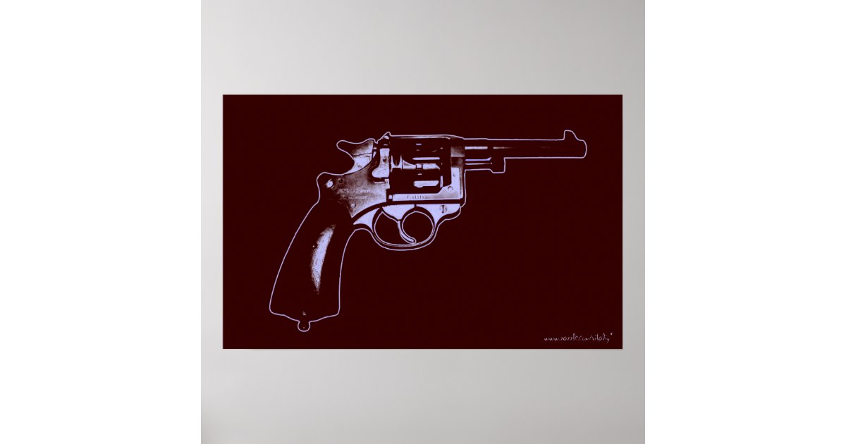 Cool gun art poster design Zazzle