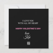 Cool Guy on Skateboard with Valentines Holiday Card (Back)