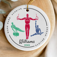 Cool gymnastics player personalized keepsake
