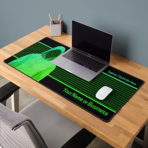 Cool Hacker in Hoodie _ IT Security _ Own Text Desk Mat