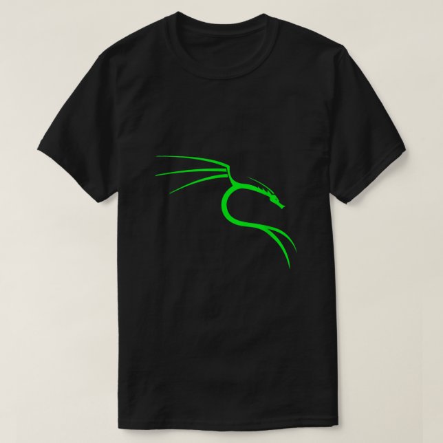 Cool Hacker Nerd Tees Kali Linux Dragon (Design Front)