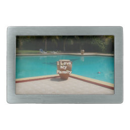 Cool Hakuna Matata Pool Side I love My Family.jpg Belt Buckle