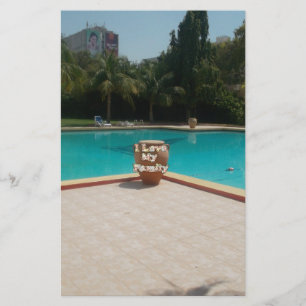 Cool Hakuna Matata Pool Side I love My Family.jpg Stationery