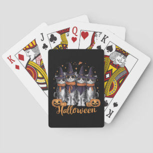 Cool Halloween Cats Gift for Daughter Gift for Her Poker Cards
