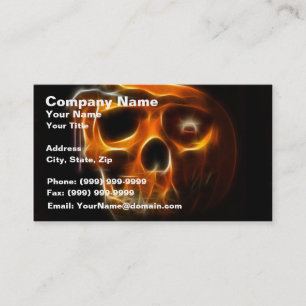 Cool Halloween Death Pumpkin Business Card