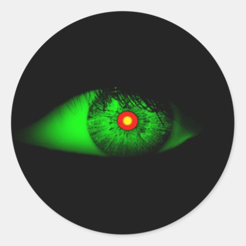 Cool Halloween Eye of Witch  House_of_Grosch Classic Round Sticker