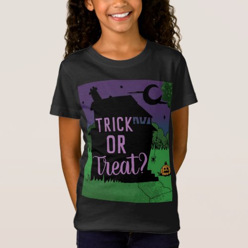 Cool Halloween Haunted House Pumpkin Family Party T_Shirt