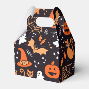cool Halloween mixed pattern tiled party Favor Boxes