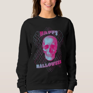 Cool Halloween Modern Style Colorful Happy Skull F Sweatshirt