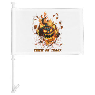 Cool Halloween Pumpkin Halloween Party Car Flag