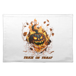 Cool Halloween Pumpkin Halloween Party Cloth Placemat