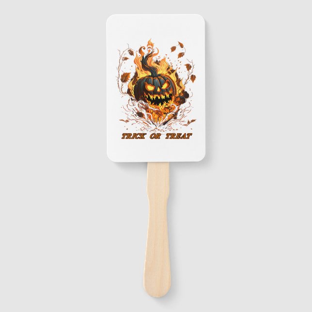 Cool Halloween Pumpkin Halloween Party Hand Fan (Front)