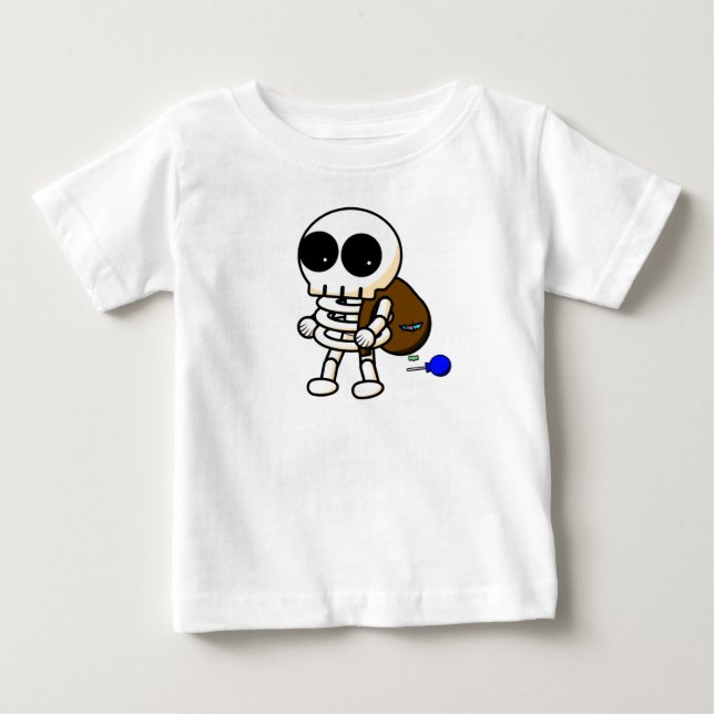 Cool Halloween Skeleton Baby Baby T-Shirt (Front)