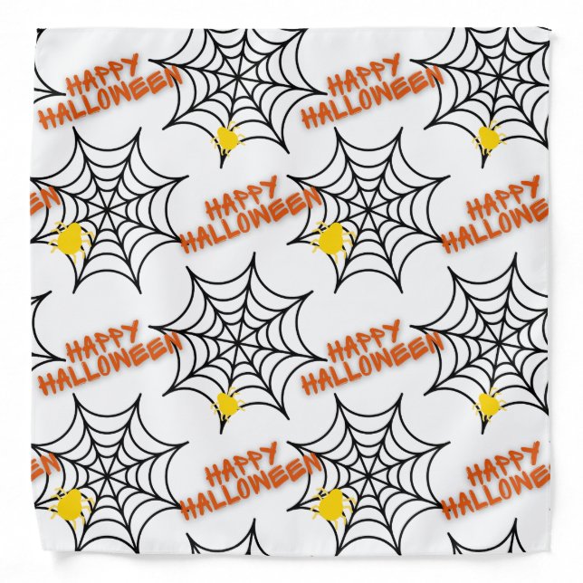 Cool Halloween Spider Web Bandana (Front)