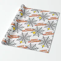 Spiderweb on Purple Halloween Craft or Gift Wrapping Paper, Zazzle