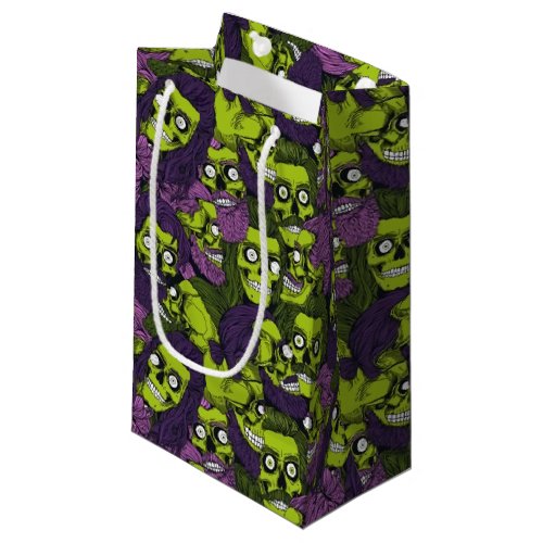 cool Halloween zombies tiled party  Small Gift Bag