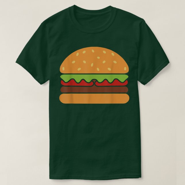 Cool Hamburger Art Men Women Minimalist Burger Che T-Shirt (Design Front)