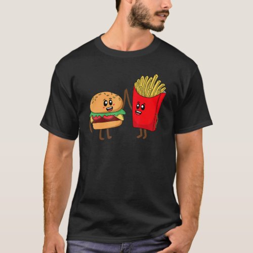 Cool Hamburger For Men Women French Fries Burger 1 T_Shirt
