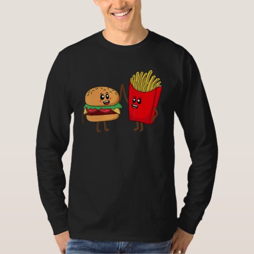 Cool Hamburger For Men Women French Fries Burger 1 T_Shirt