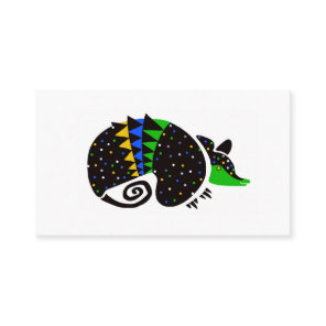 Cool hand drawn ARMADILLO  - Nature - animal - Calling Card