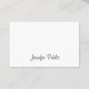 Cool Handwritten Script Elegant Modern Calligraphy Business Card