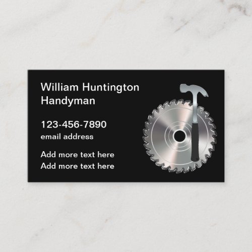 Cool Handyman Business Cards Template