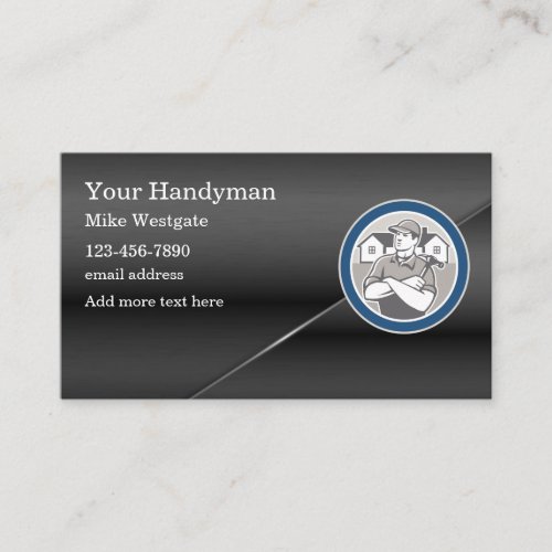 Cool Handyman Modern Retro Business Cards