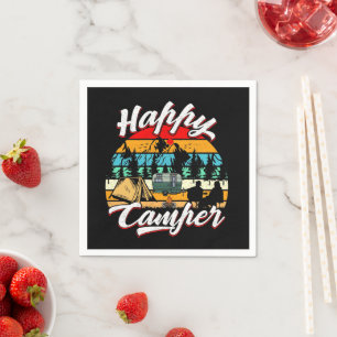 cool Happy Camper party Napkins