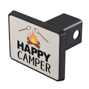 Cool Happy Camper word art Hitch Cover