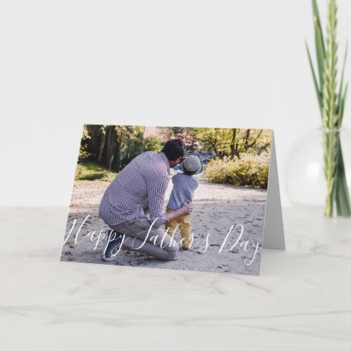 Cool Happy Fathers Day Photo Card