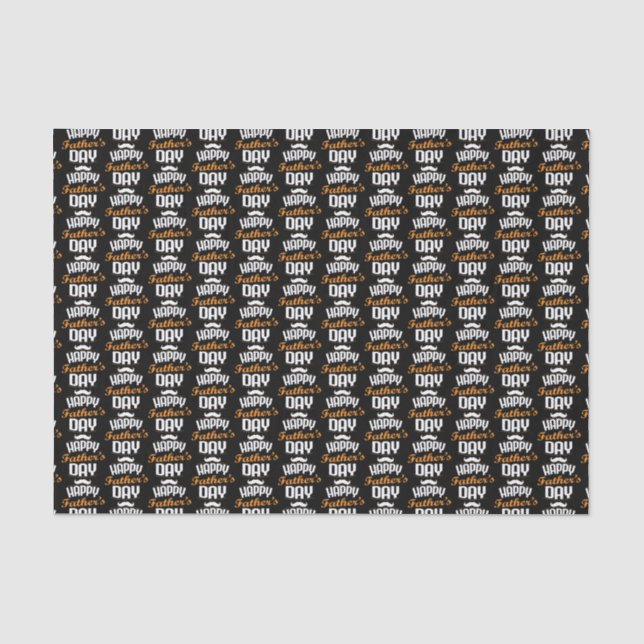 cool Happy Father's Day word art tiled  Tissue Paper (Front)