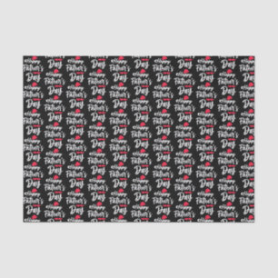 cool Happy Father's Day word art tiled Tissue Paper